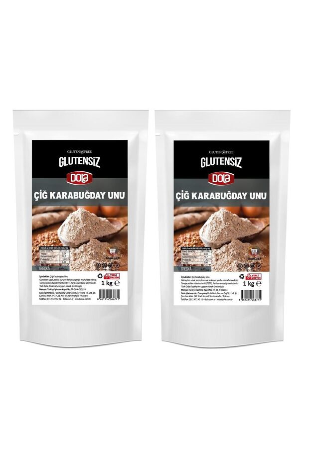 Glutensiz Çiğ Karabuğday Unu 1 Kg 2 Adet - 1