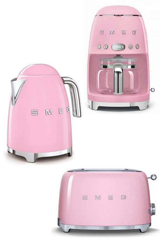 Pembe Kettle 1x2 Ekmek Kızartma Makinesi Ve Filtre Kahve Makine Seti - 1