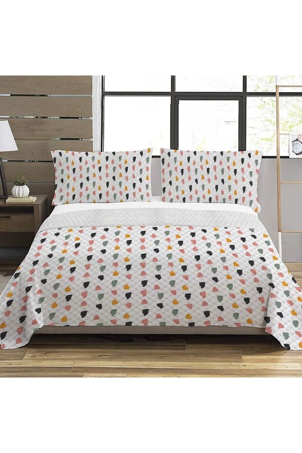 نمط حديث مزدوج مطبوع بيكيه (200x220 سم) ملون
