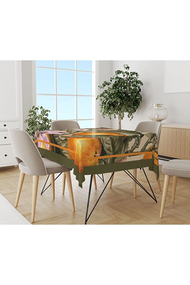 Printed Modern Pattern Velvet Texture Tablecloth - 1