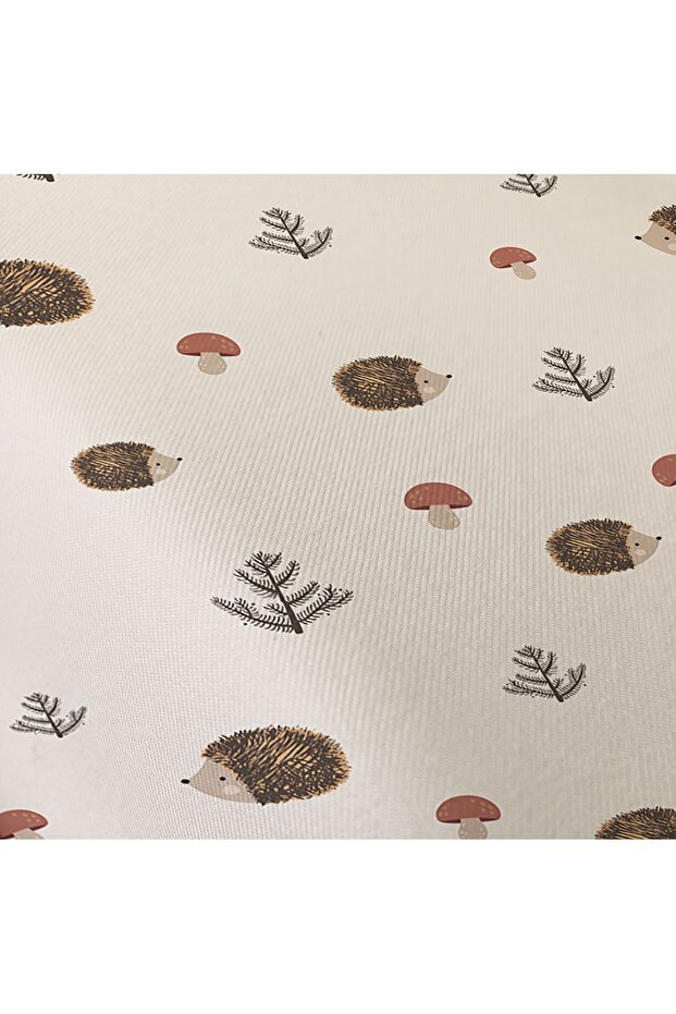 Hedgehog Patterned Printed Single Elastic Sheet Set - 3