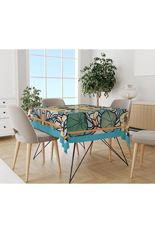 Printed Modern Pattern Velvet Texture Tablecloth - 1