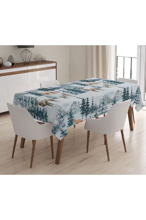 Velvet Texture Tablecloth - Printed