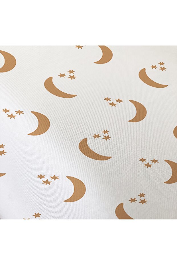 Moon Patterned Printed Single Elastic Sheet Set - 3