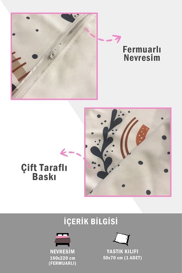 Çift Taraflı Iş Makineleri Desenli - Baskılı Tek Kişilik Nevresim Takımı Gri - 3