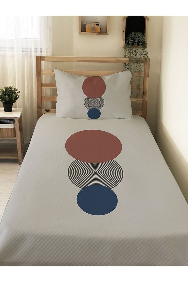 Modern Desenli Genç Ve Çocuk Baskılı Tek Kişilik Pike Takımı 160x230 Renkli - 1