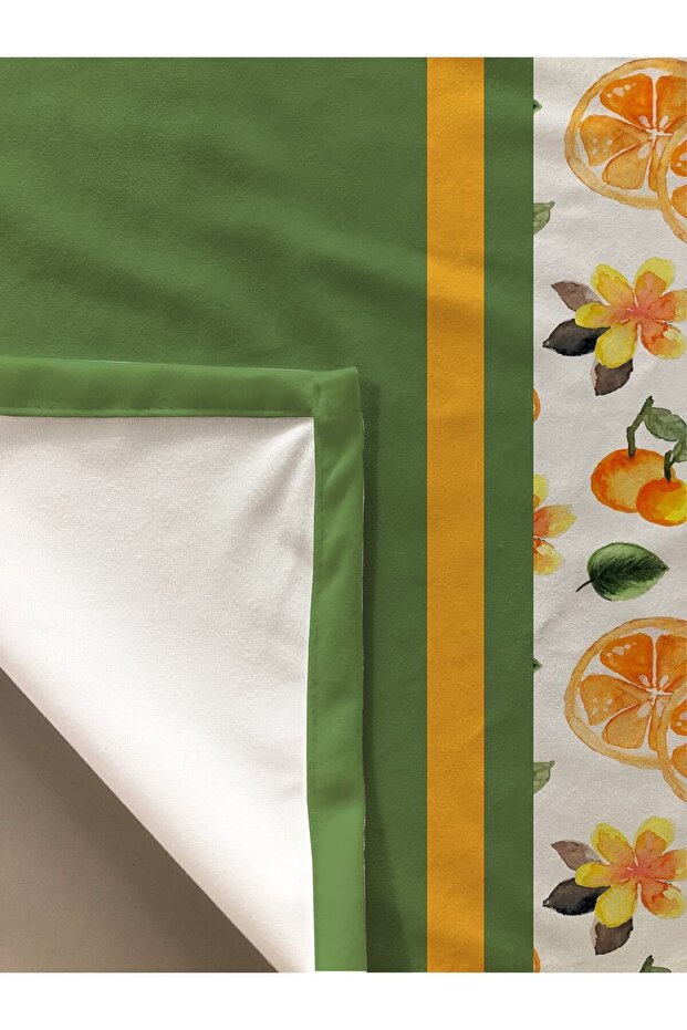 Orange Patterned Tablecloth Colorful - 2