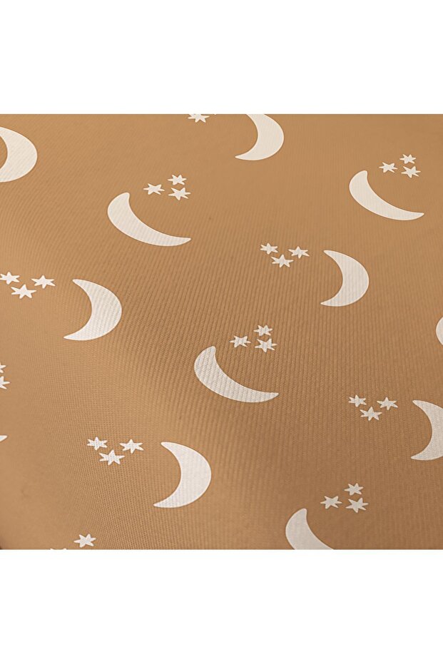 Moon Patterned Printed Single Elastic Sheet Set - 3