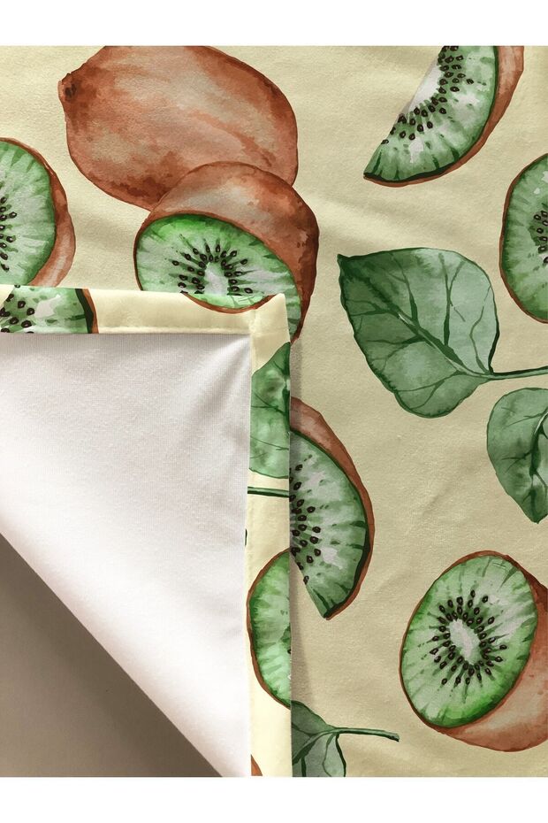 Yellow Kiwi Patterned Tablecloth - 2