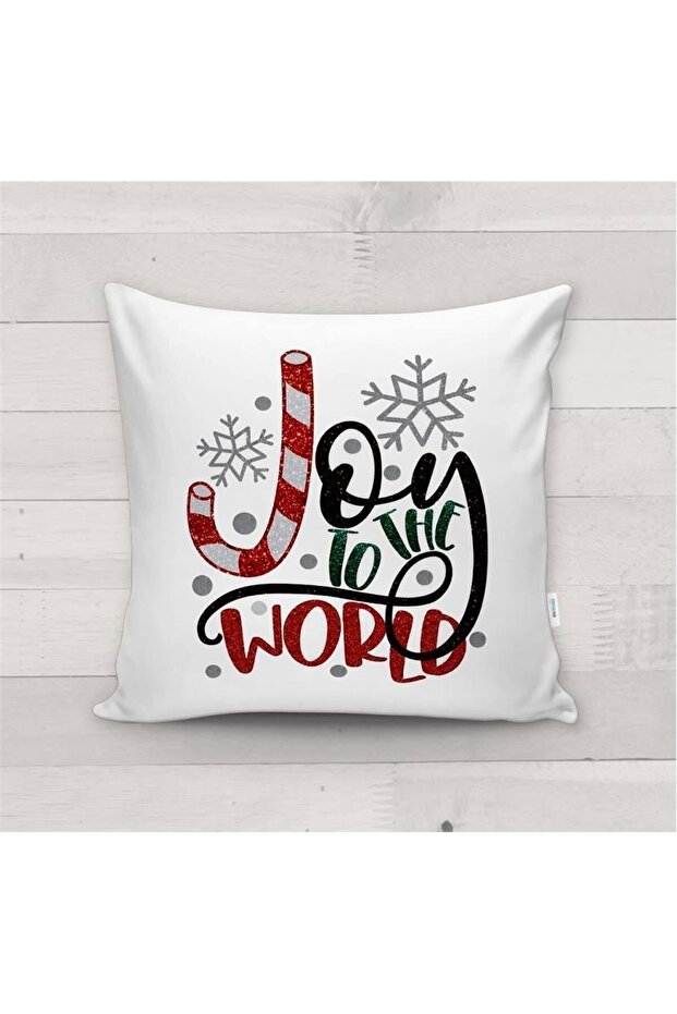 New Year's Special Joy Written Velvet Throw Pillow Cover