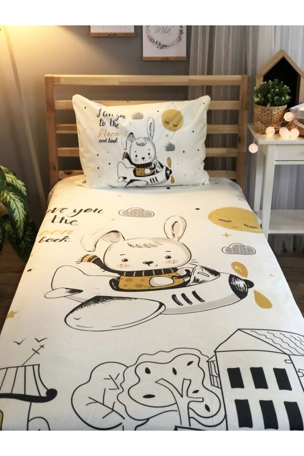 Digital Printing Flying Rabbit Cover Pillow Set 1791