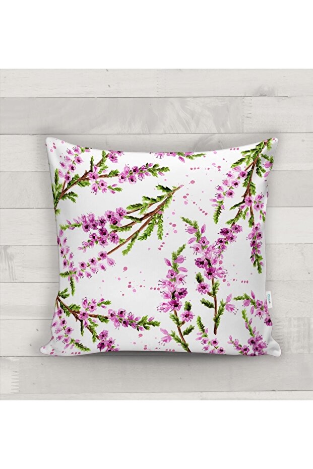 Floral Patterned Throw Pillow Case - 1