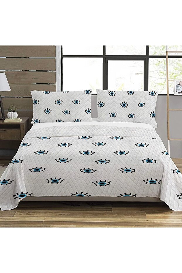 Eye Pattern Double Printed Pique (200x220 Cm)