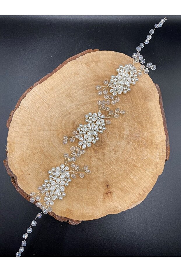 Completely Handmade, Stylish and Elegant Wedding and Engagement Bridal Crown and Hair Accessory with Crystal Stones