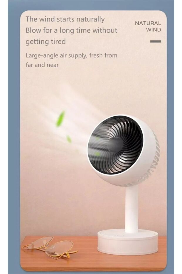 Taşınabilir Masa Üstü Fan Mini Masa Üstü Fan Ergonomik Tasarımlı Vantilatör - 7