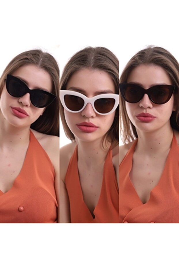 Women's Set Black Brown Cream Sunglasses