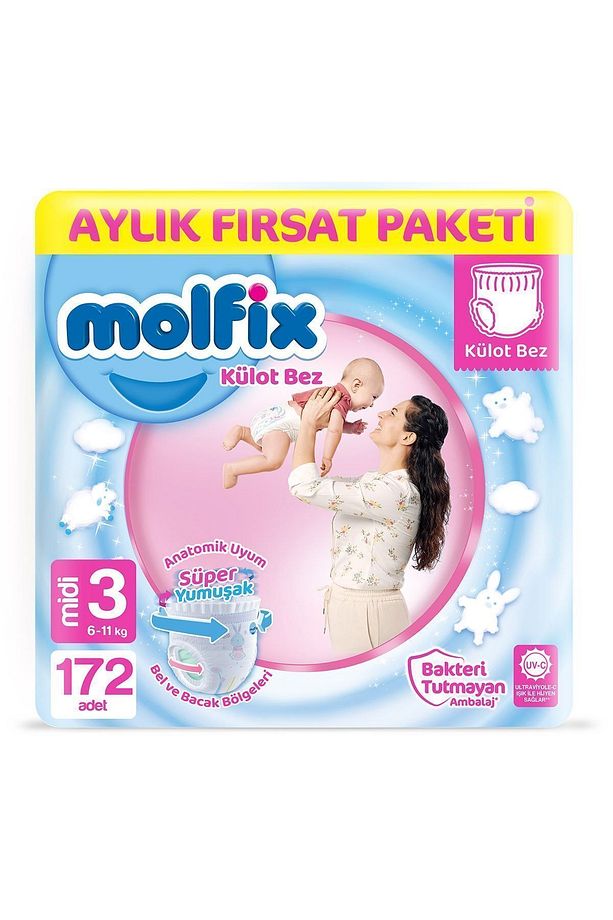 Külot Bez 3 Beden Midi Aylık Fırsat Paketi 172 Adet - 1