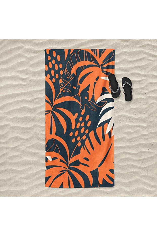 Colorful Tropical Patterned Printed Sea and Beach Towel