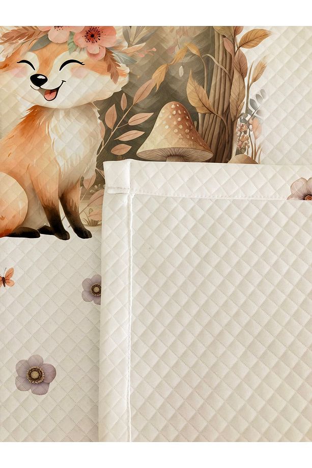 Sevimli Tilki Desenli Tek Kişilik Pike Takımı 160x230 Cm - 2