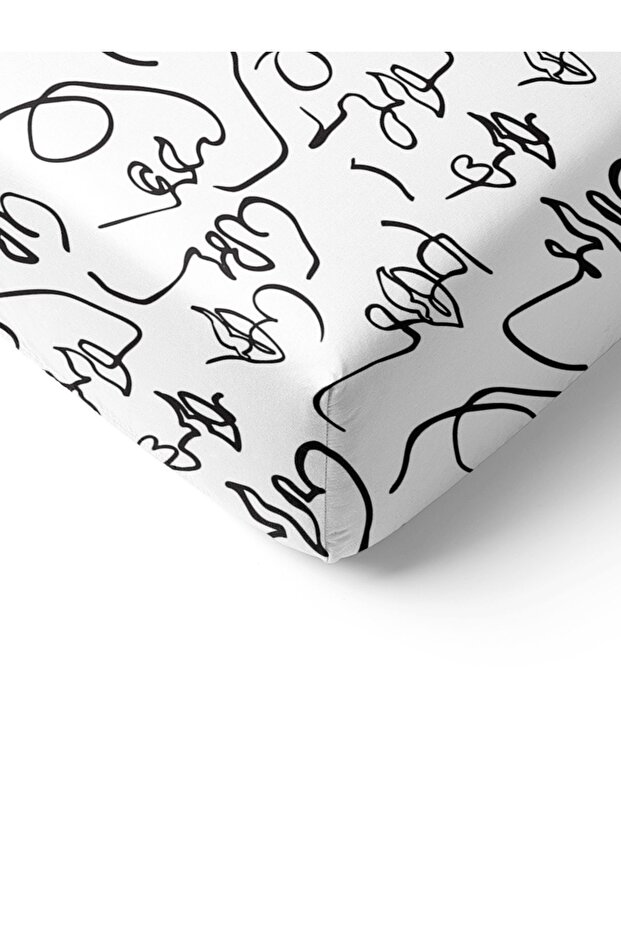 Silhouette Patterned Printed Single Elastic Sheet Set - 2