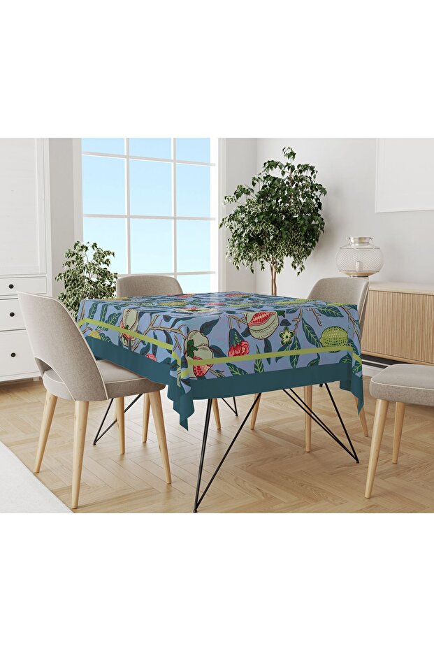 Printed Modern Pattern Velvet Texture Tablecloth - 1