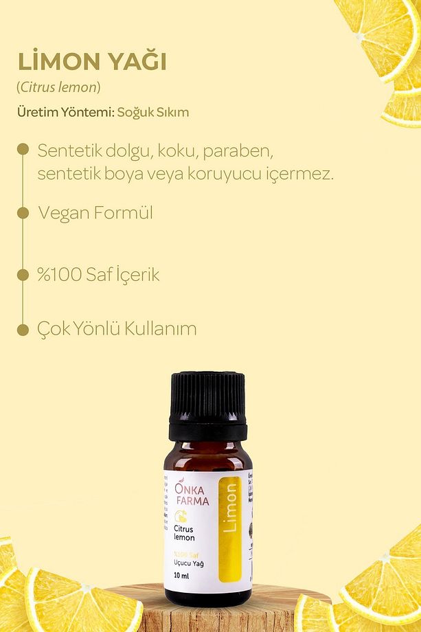 Onka Farma Limon Yağı - %100 Saf Limon Uçucu Yağı - 10 ml - 3