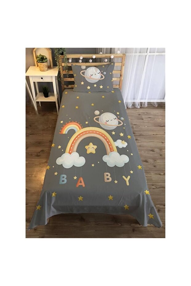 Rainbow Patterned Children's Room Bedspread Set