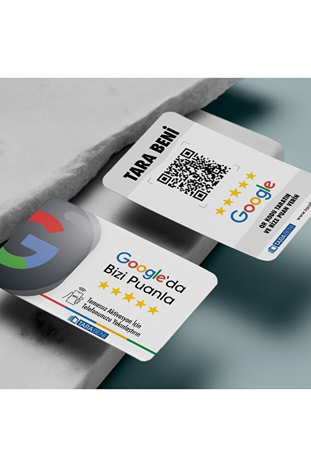 Google Yorum Kartı (Google Puanlama Kartı - Karekod Yorum Alma Kartı - Google NFC Yorum Kartı) - 8