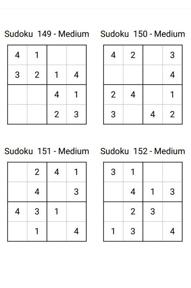 Çocuklar İçin 4x4 Sudoku Kitabı (360 Sudoku) - 5