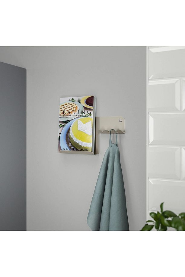 Duvar Askısı 23x13 Cm Duvar Kancası Metal Askılık Anahtarlık Bej Askı 1 Adet - 4