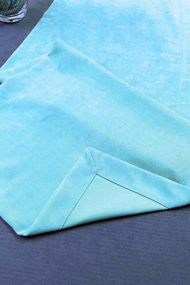 عداء برشلونة مخملي مستطيل باللون الفيروزي - 6