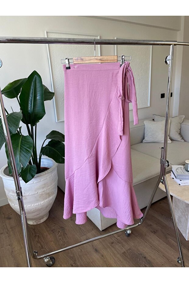 Belden Bağlamalı Etek - 2