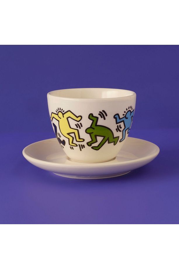Keith Haring Colored Porselen 2'li Çay Fincan Seti 220 cc - 7