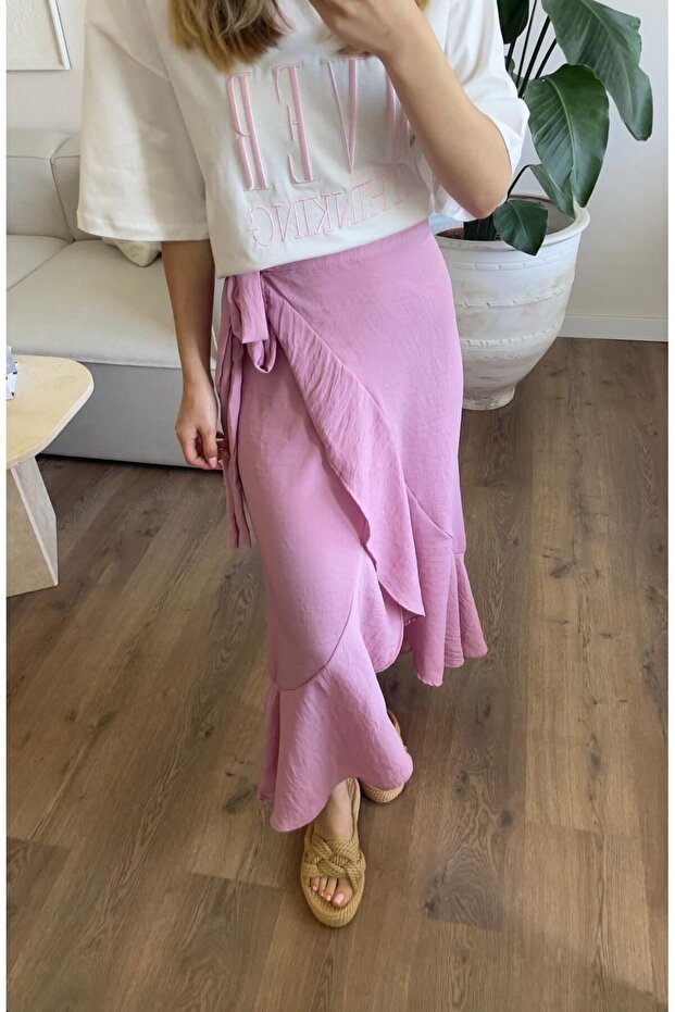 Belden Bağlamalı Etek - 3