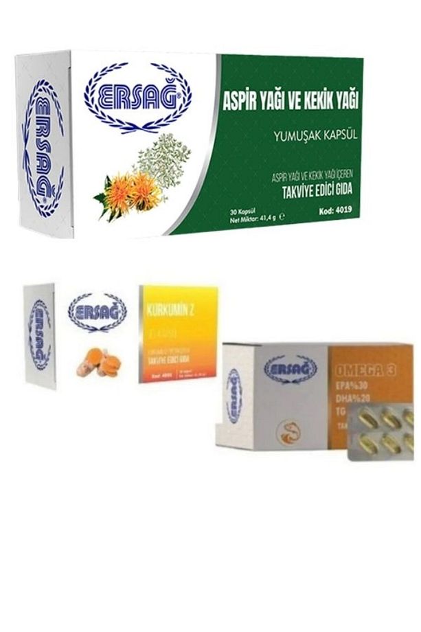 Kurkumin Z & Omega 3 & Aspir Yağı Ve Kekik Yağı Kapsül - 1