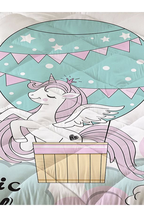 Unicorn Desenli Kapitone Yorgan,dekoratif Yatak Örtüsü - 2