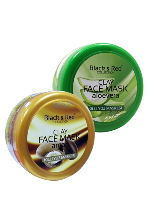 Argan Clay Face Mask 400 ml and Aloe Vera Clay Mask 400 ml