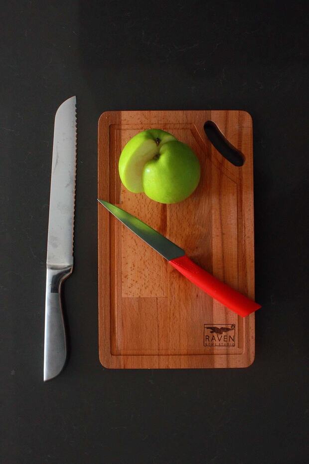 قطع الخشب الصلب - لوح تقطيع لوح العرض طبيعي