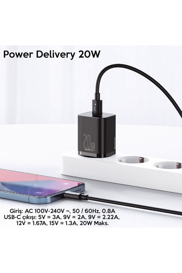 Super Si 20w Pd Type-c Hızlı Şarj Adaptörü Hızlı Şarj Aleti 20w Iphone 12-11 Hızlı Şarj - 3