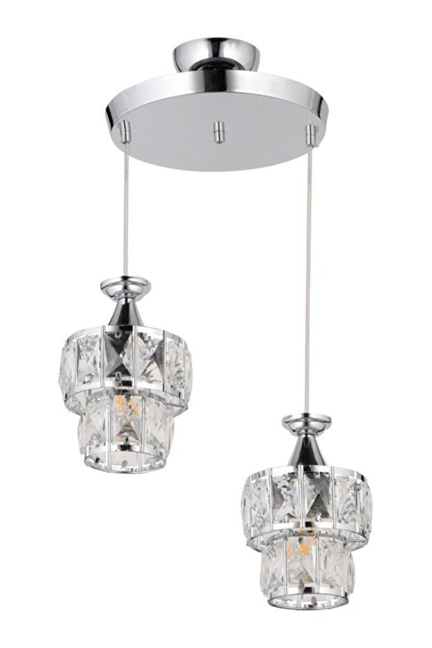 Miraç 2'li Gümüş Avize - 1