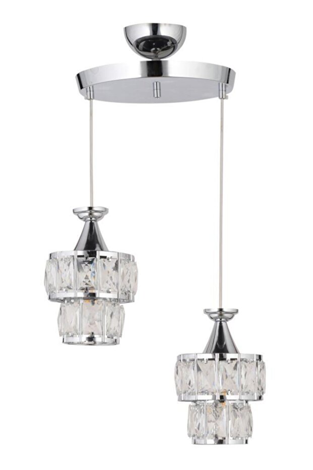 Miraç 2'li Gümüş Avize - 2