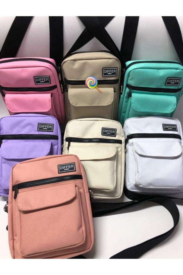 Beige Stone Colored Shoulder Bag - 7