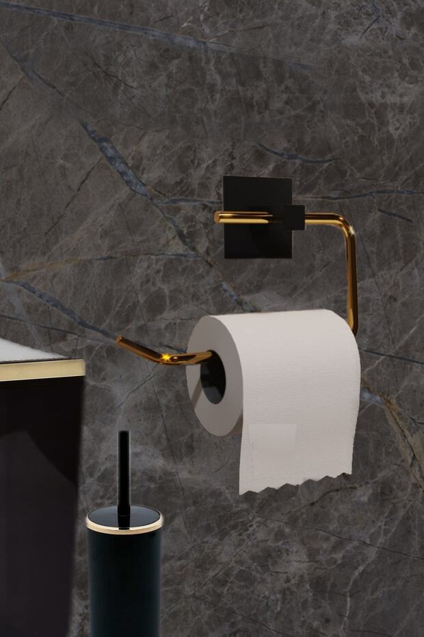 Gold Color Toilet Paper Holder - Gold Paper Holder with Adhesive Hanger