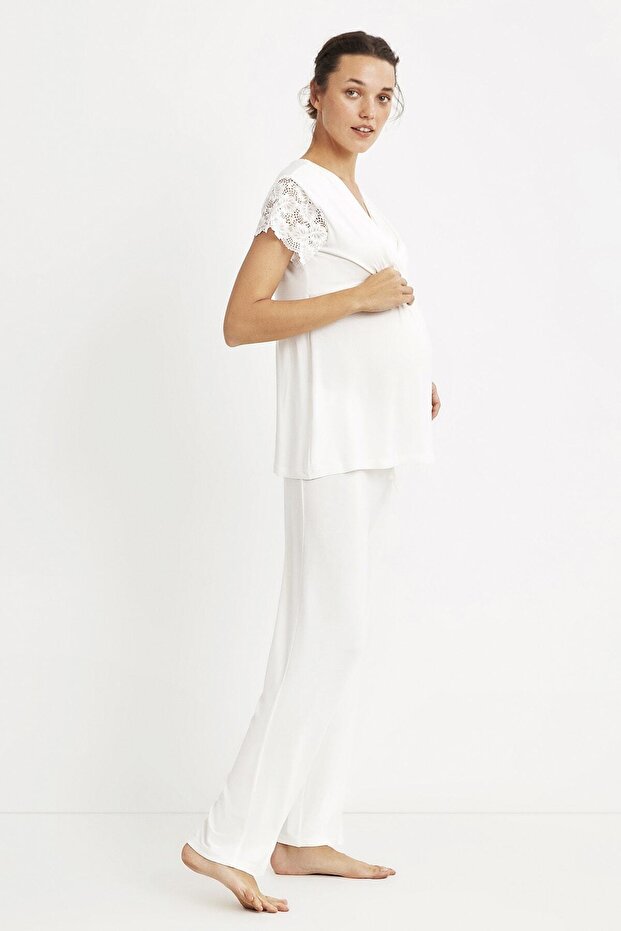 Yumuşak Dokulu Hamile Pijama Takımı - 2