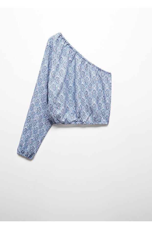 Patterned asymmetrical blouse - 1