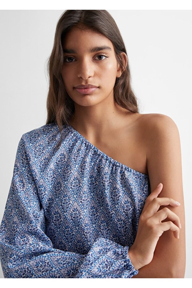 Patterned asymmetrical blouse - 6