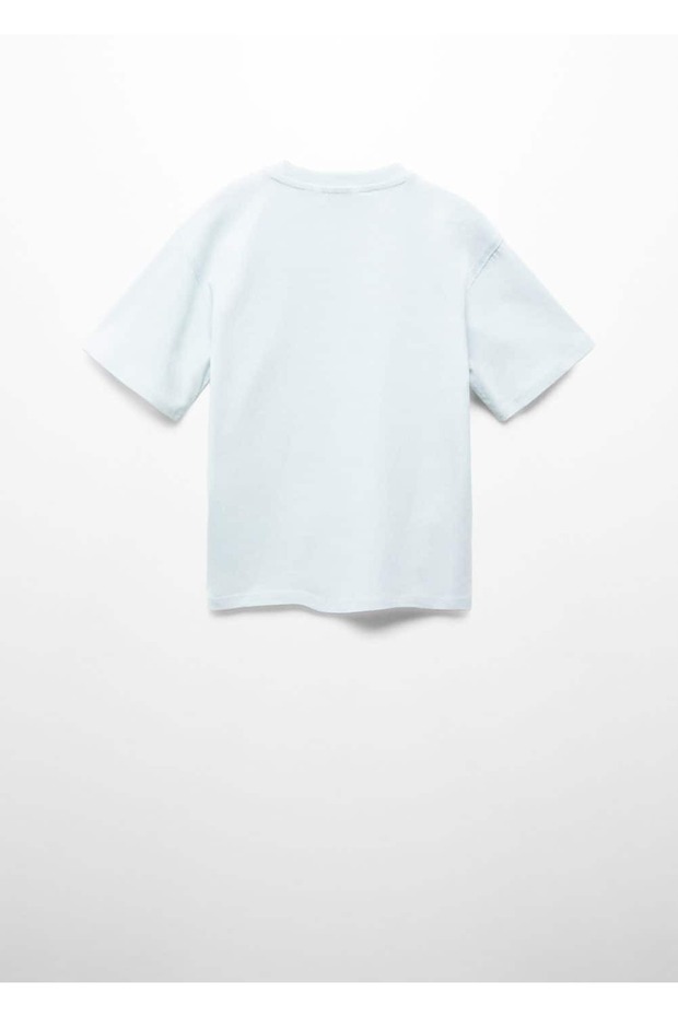 Desenli pamuklu tişört - 2