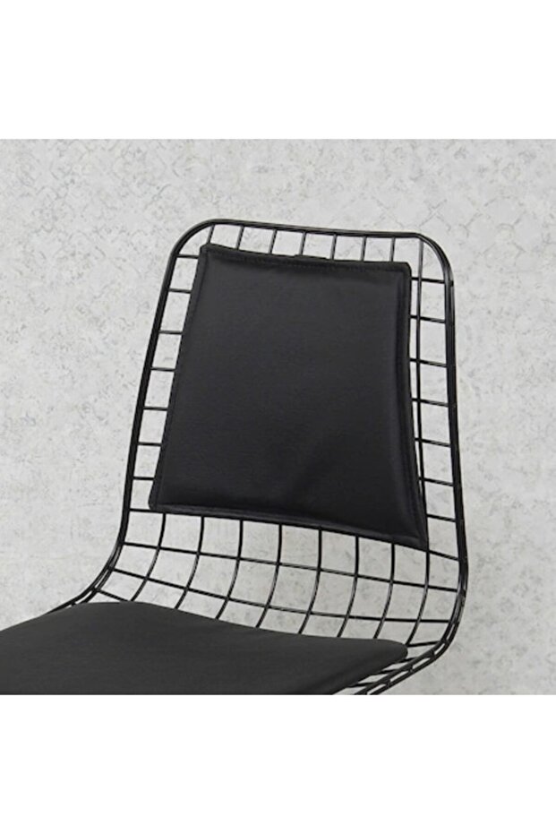 Siyah Tel Sandalye Sırt Minderi - 2