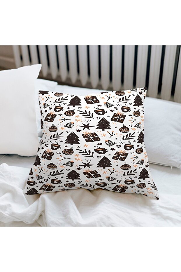 Brown New Year Pattern Single Wing Background Curtain - 1