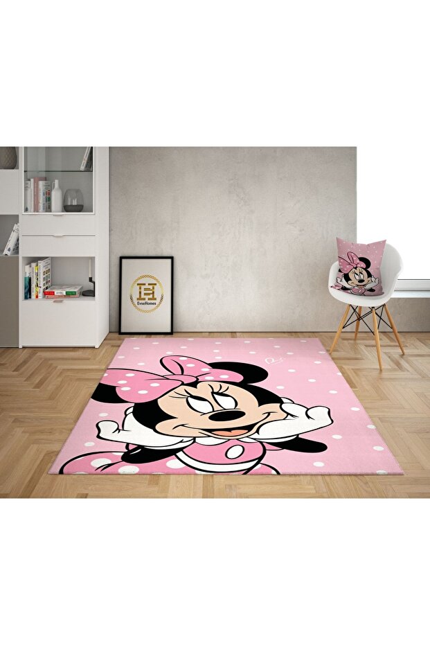 Pembe Miini Kalın Taban Halı - 1